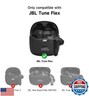 SURITCH Magnetic Bumper Case Compatible with JBL Tune Flex Earbuds, Rugged Shockproof Protective Covers for JBL Tune Flex with Magnetic Lid Lock and Carabiner and Cleaning Kit and Removal Tool, Black