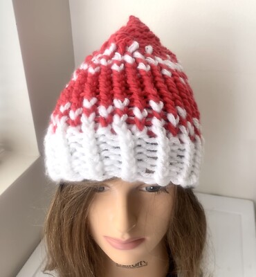 Handmade Pixie Beanie Hat with tassel