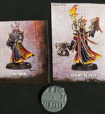 Necromunda Cawdor Redemptionists 1x PRIEST / Brethren with Book, Chain Axe