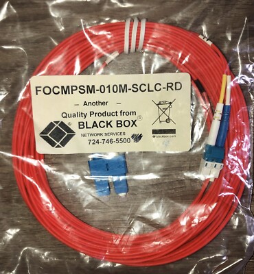 Black Box Fiber Optic Cable FOCMPSM-010M-SCLC-RD