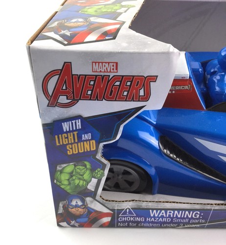 Marvel Avengers Captain America Friction Car Lights Sounds  Ages 3+ New