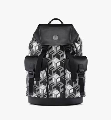 MCM Brandenburg Cubic Backpack - Black&White