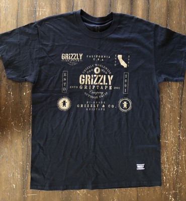 Grizzly & Co. Authentic Griptape T-Shirt Men s Size Large 100% Cotton