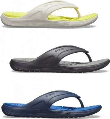 Crocs 205545 REVIVA FLIP Mens Beach Pool Flip Flops Cushioned Comfort Toe Post | eBay