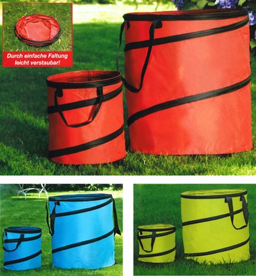 2-er Pop-Up Gartenabfallsack  85L+15L Gartensack Gartentasche Laubsack Rasensack