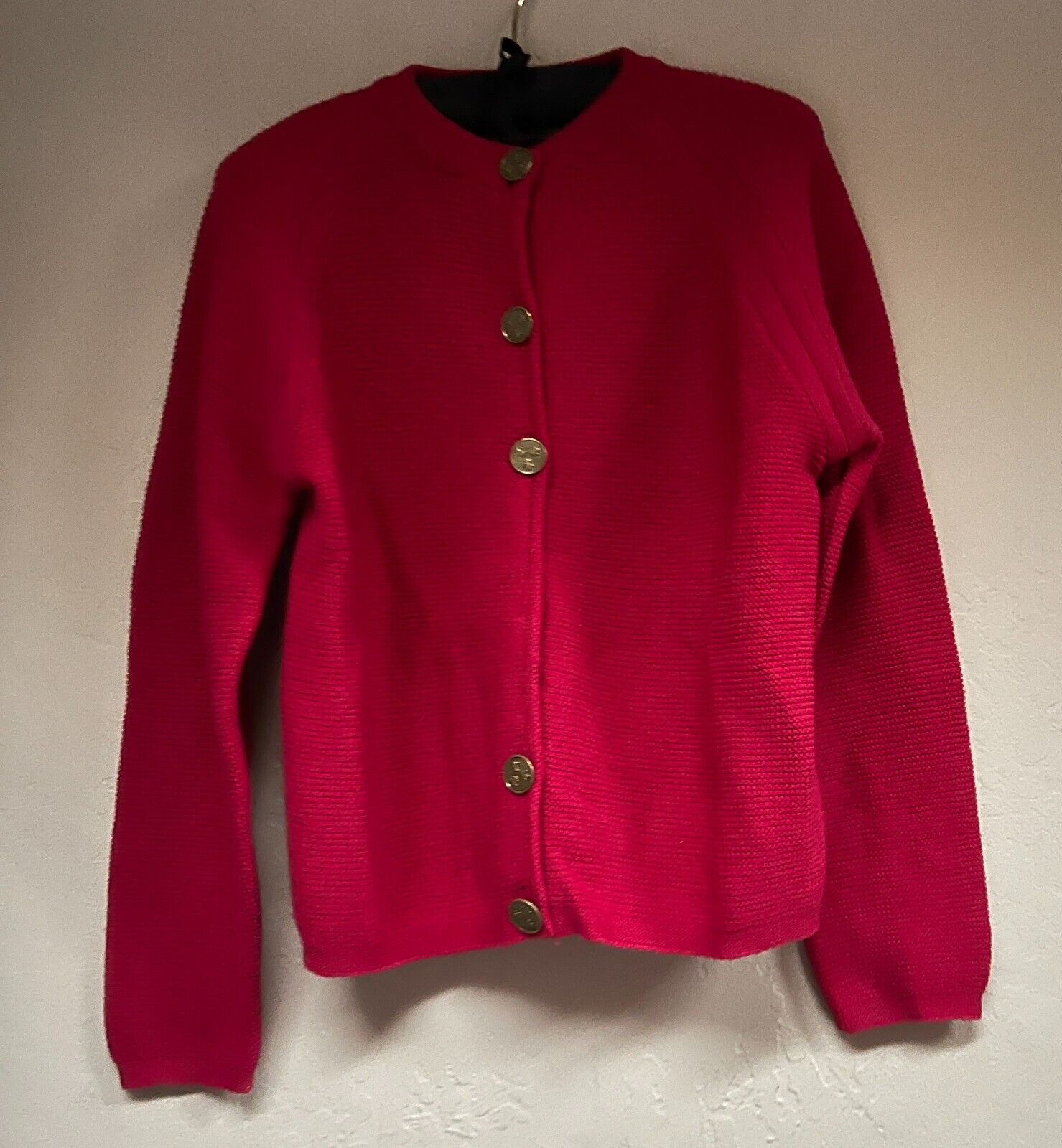 1960s Vintage Pandora Scotchkin Virgin Wool Pink Button
