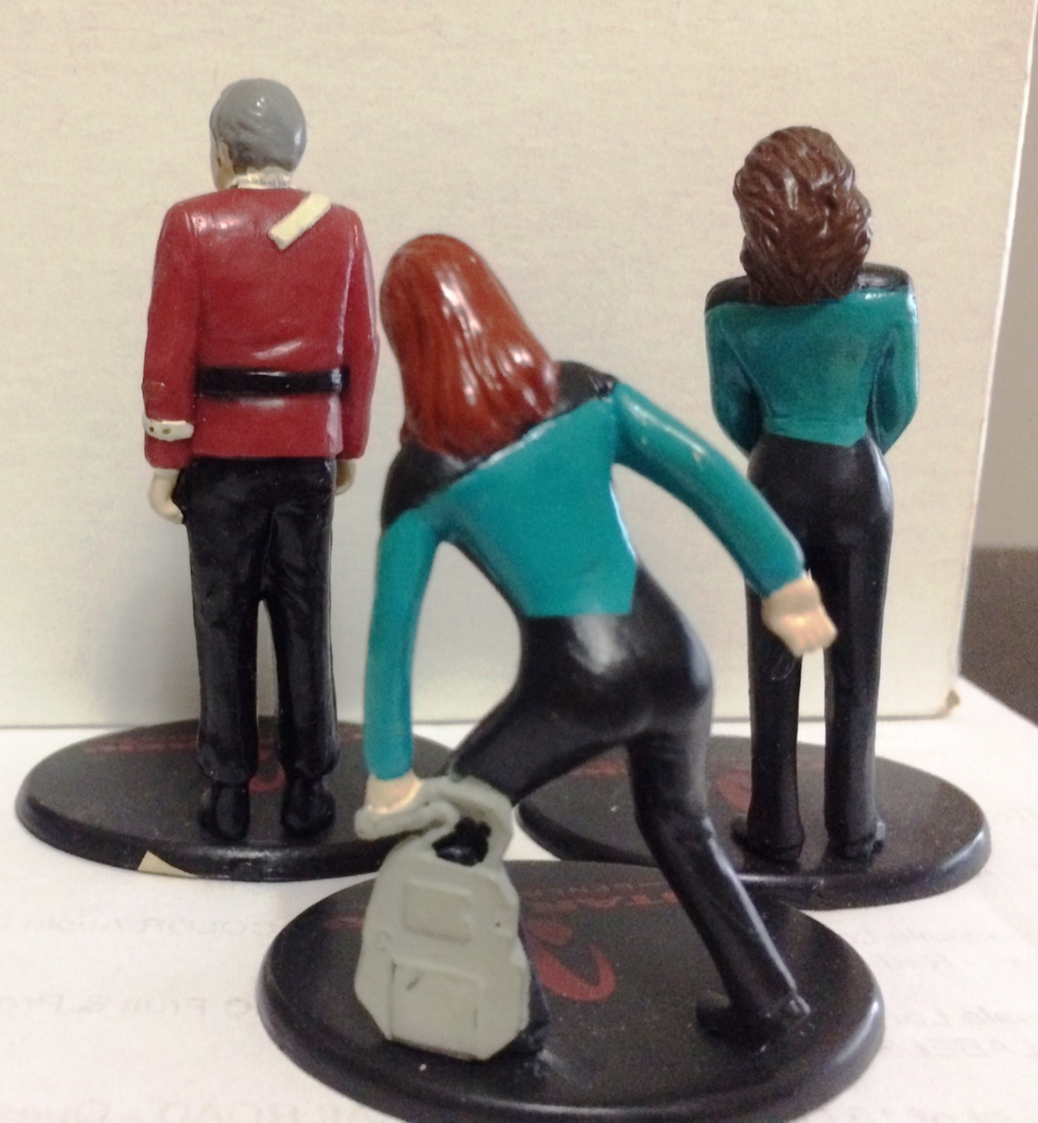 3 Star Trek Generations Movie Figures 1994 Applause - Crusher, Troi and Scotty