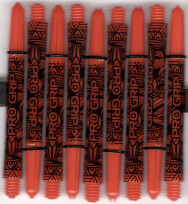 2in. 2ba Red TARGET INK Pro Grip Dart Shafts & Springs: 1 set of 3