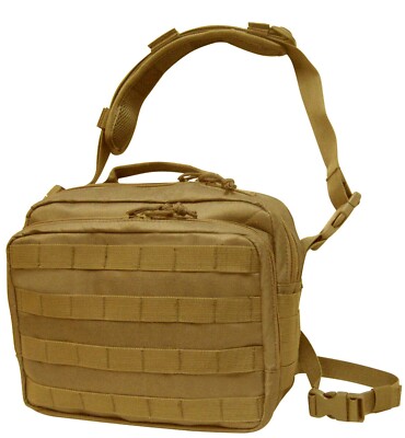 Brown First Response Active Shooter Bag with Holster MOLLE PALS 11'' x 9'' x 5.5'' 