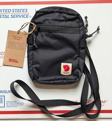  GREAT BUY!  Fjallraven Kanken High Coast Crossbody Bag Black UNISEX  NWT! 