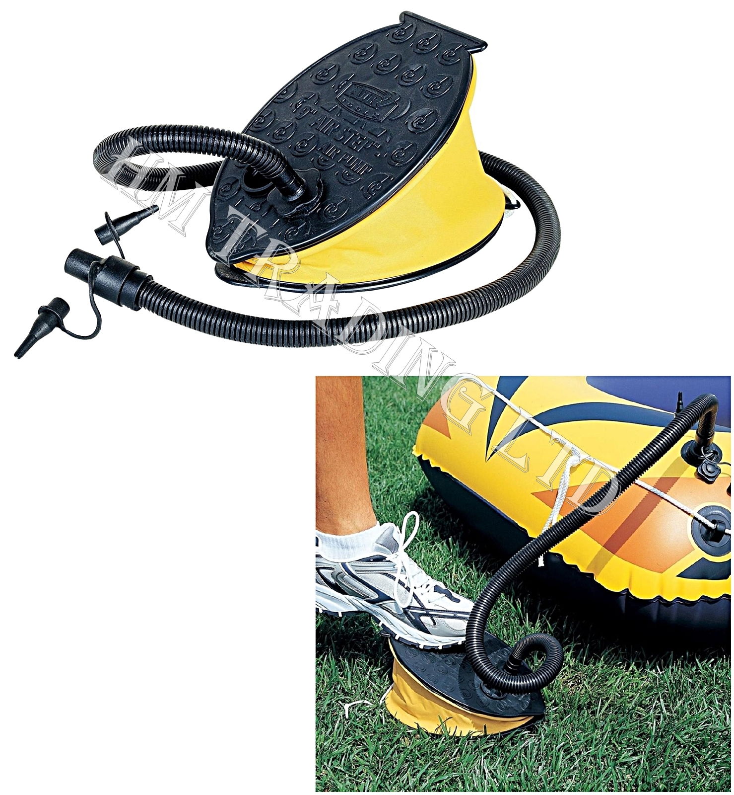 Small / Large Air Step Pump Inflate / Deflate Pool Airbed Bed Mattres Boat Blow eBay