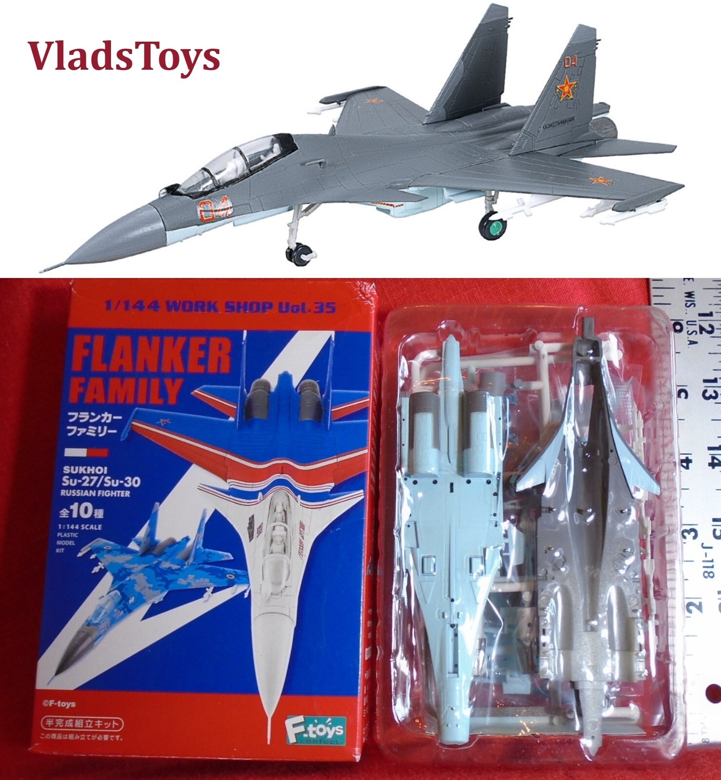 F-Toys 1/144 Flanker Family Sukhoi SU-30SM, Kazakhstan AF, 604th