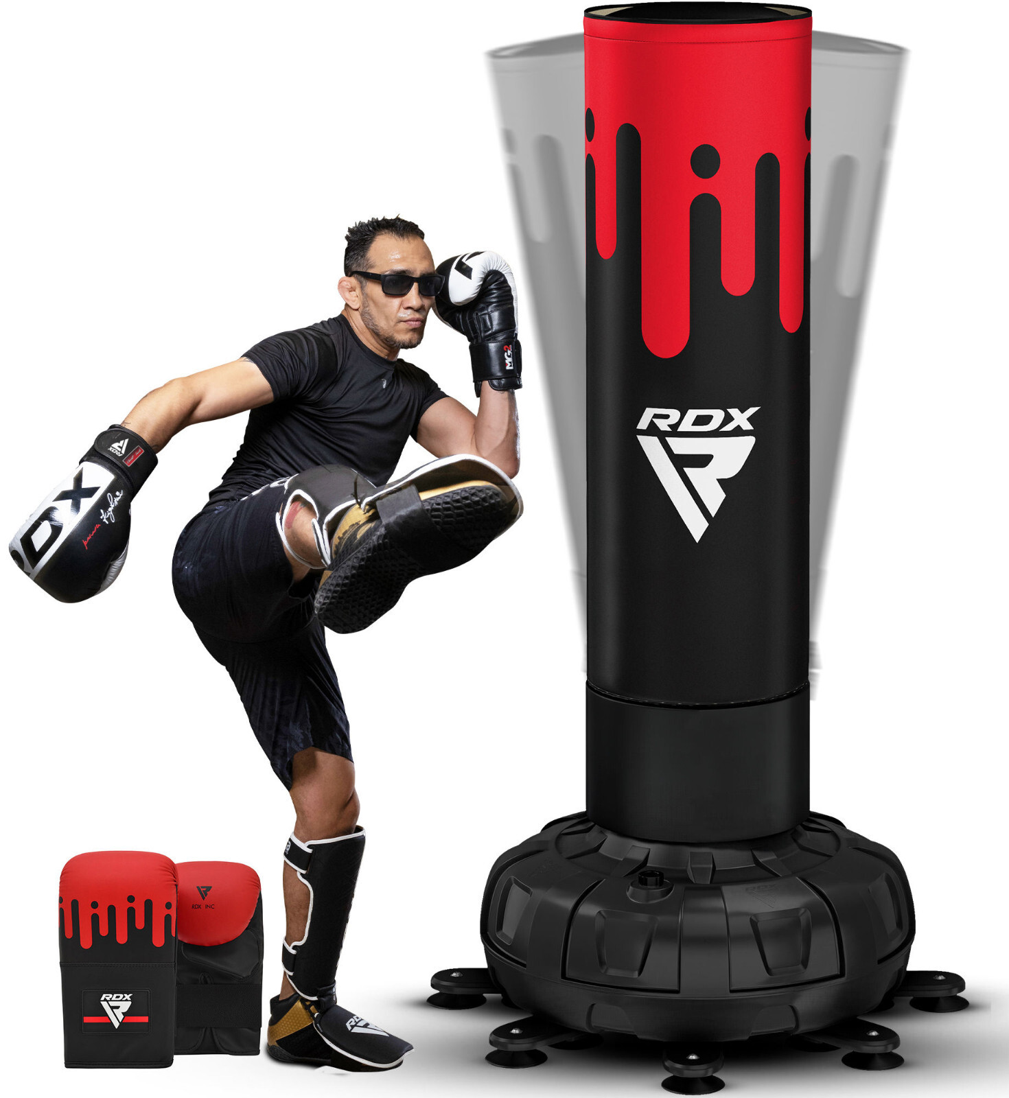 RDX Freestanding Punching Bag, Boxing Gloves, Heavy Punch Bag with Stand for Men RDX Freestanding Punching Bag, Boxing Gloves, Heavy Punch Bag with Stand for Men