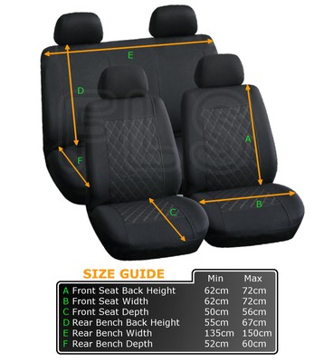 Ford Mondeo V Turnier Front /& Rear Waterproof Seat Covers Protectors