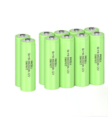 10x PKCELL AA Rechargeable Ni-MH Batteries 1.2V 600mAh for Garden Solar Light US