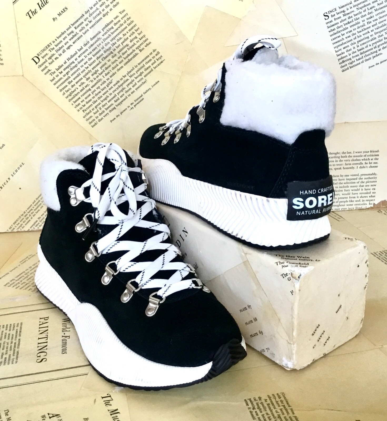 

Кроссовки Anthropologie Sorel Out N About Conquest Черные замшевые кроссовки из искусственного меха 40/9 НОВИНКА, Черный, conquest