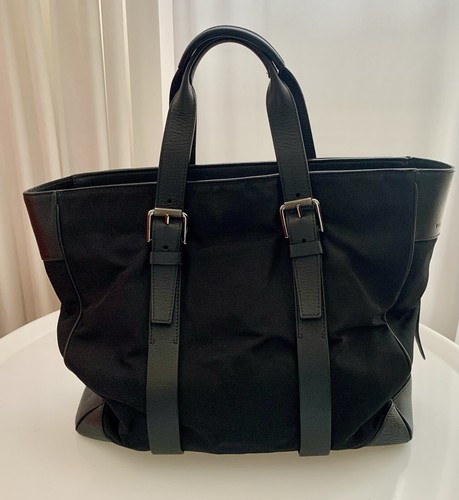 【Ralph Lauren】黒×茶 ナイロン×レザー リッキー ボストンBAG The Ricky Handbag