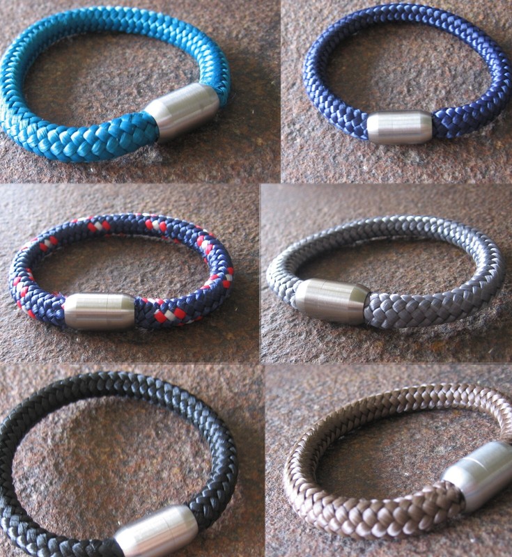 Starkes Armband Segelseil MäNner Edelstahl  Surf Magnetverschluss Segeltau 10mm