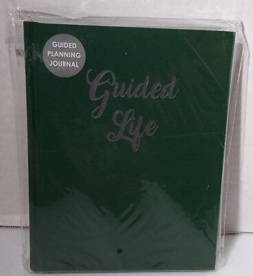 C. R. Gibson Green Guided Life Planning Journal Cloth Bound Notebook 200 pages
