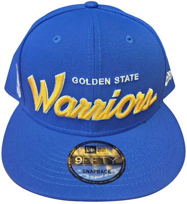 New Era 9Fifty Blue/Gold NBA Golden State Warriors Script Up Snapback