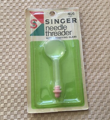 Vintage Singer Needle Threader & Magnifying Glass Unopened Packaging Sewing Sew