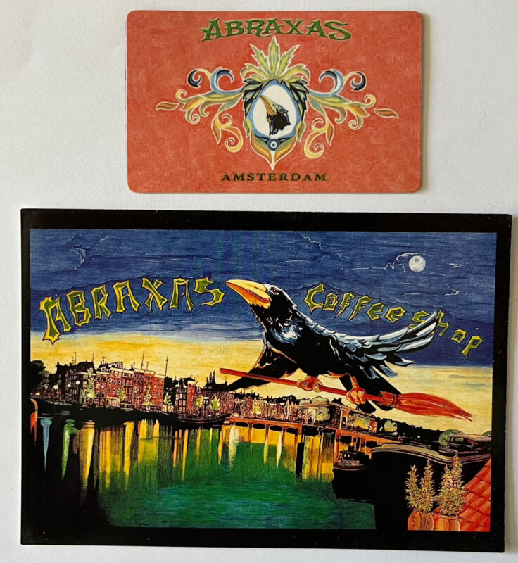 Abraxas Coffeeshop Amsterdam vintage marijuana postcard magnet lot cannabis 
