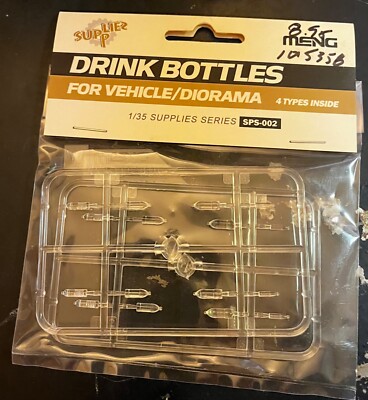 WATER Drink Bottles (4 Types) MENG 1/35 SPS-002 (Supplies Series) SEALED