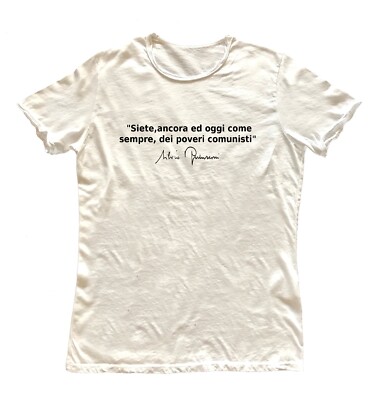 T-shirt stampata 100% cotone Berlusconi frase "Poveri Comunisti" funny politica