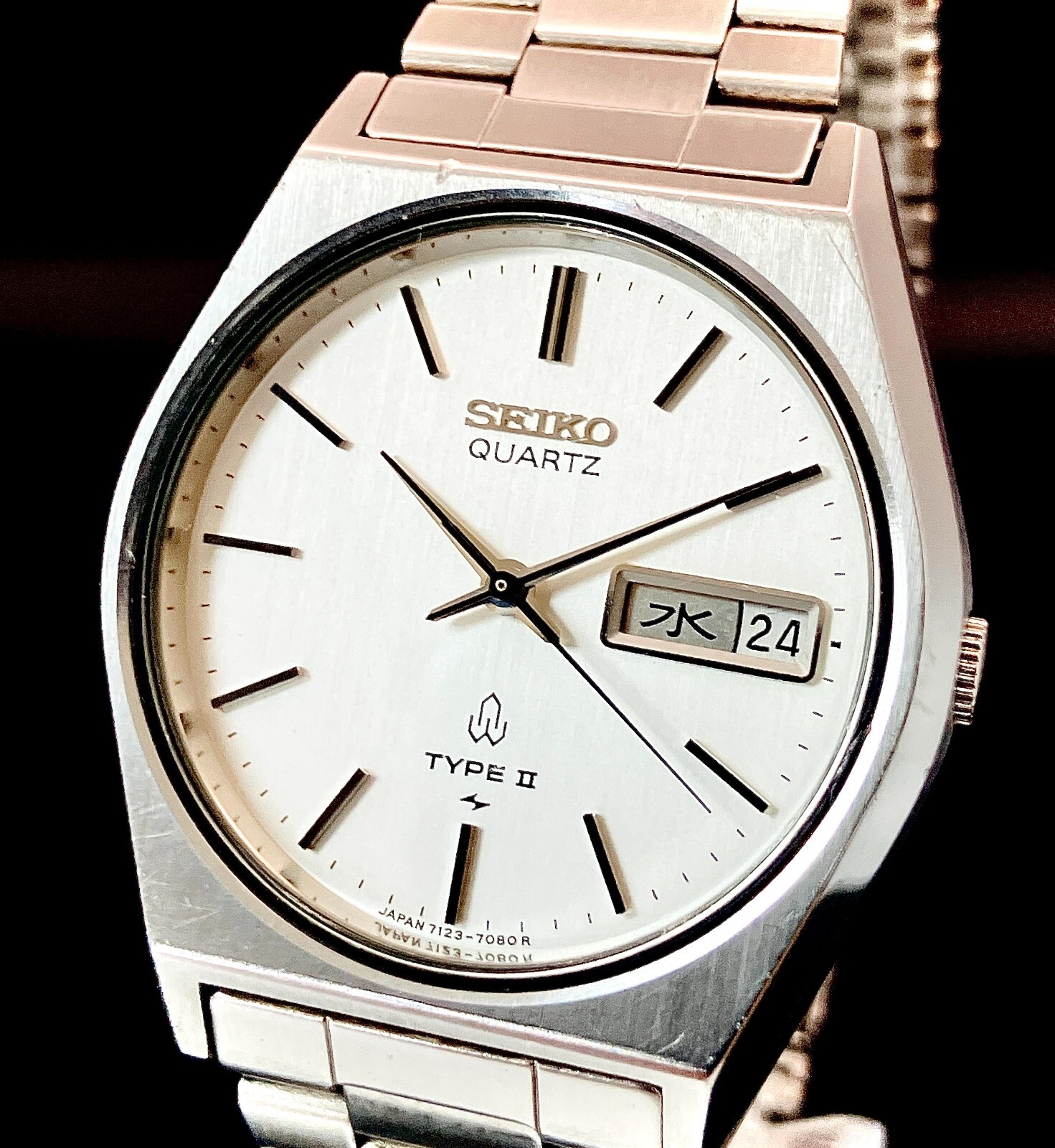 Seiko TYPE II　7123-7080 SEIKO WATCH TYPE2 TYPEII 7123-7080 QUARTZ STAINLESS STEEL