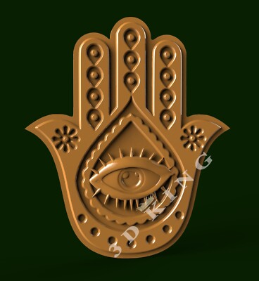 3D STL Model FATIMA'S EYE for CNC 3D Router 3d Printer Carving Aspire Artcam