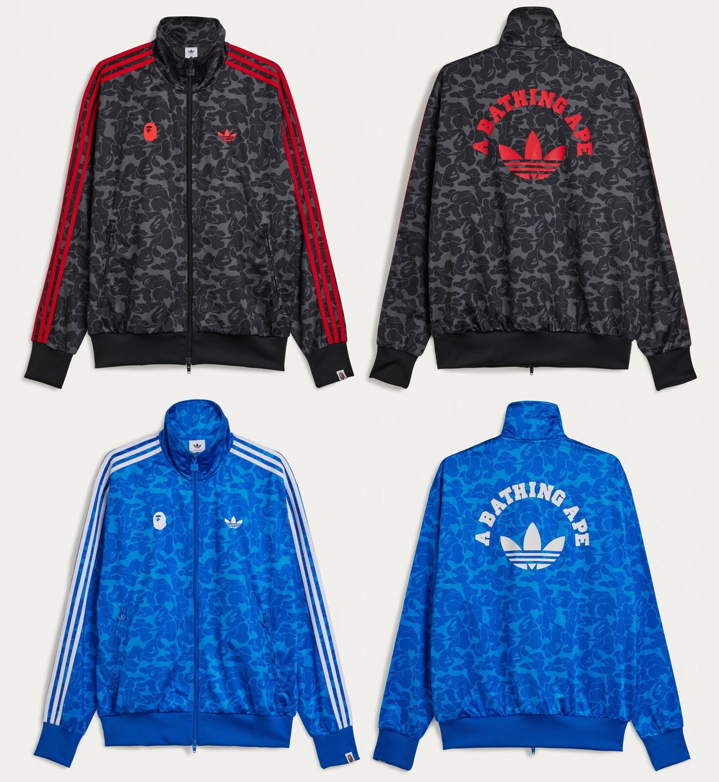 A BATHNIG APE Men's BAPE x ADIDAS FIRE BIRD TRACK TOP