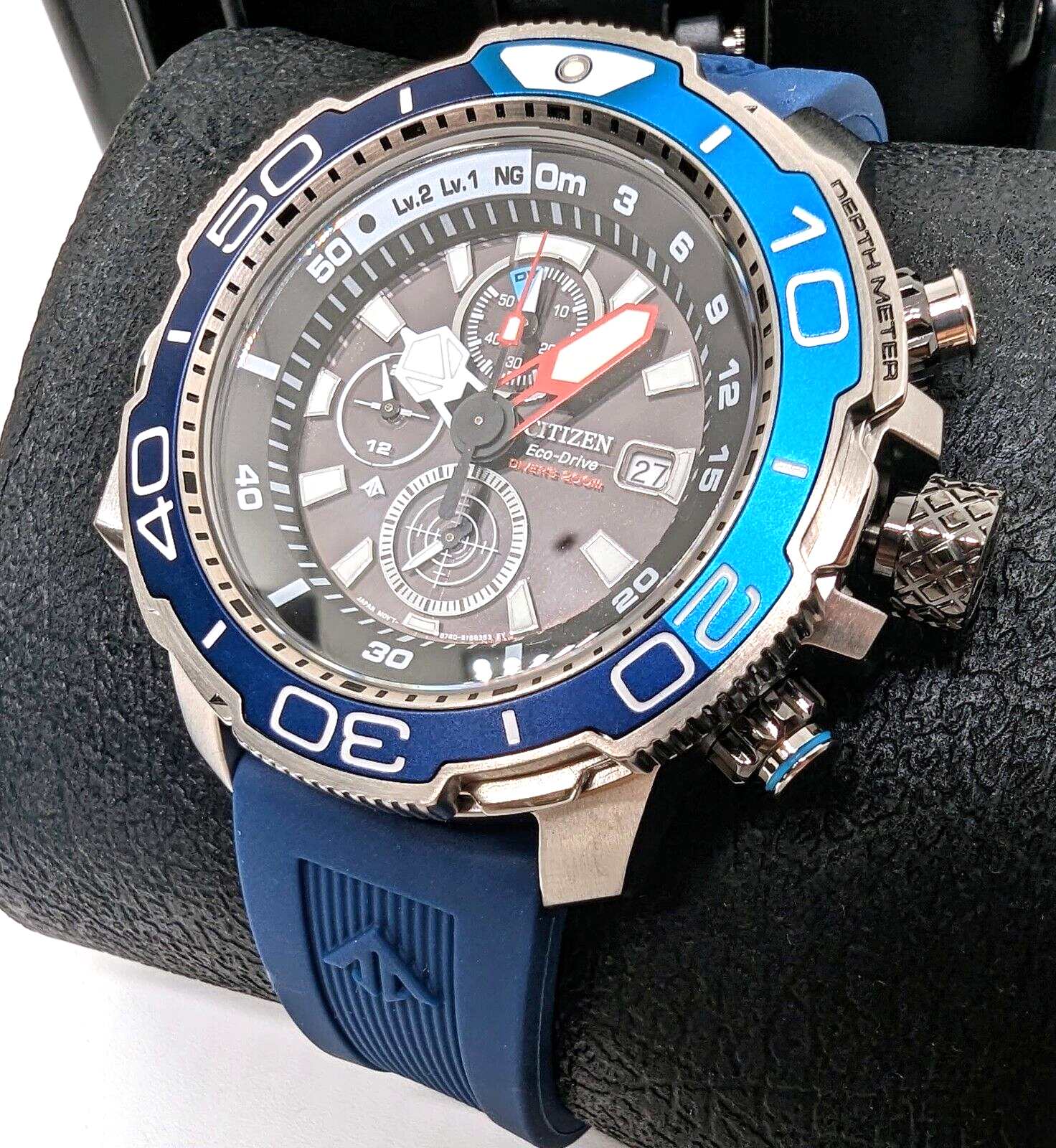 Pre-owned Citizen Promaster Aqualand Bj2169-08e Eco-drive Dive Watch