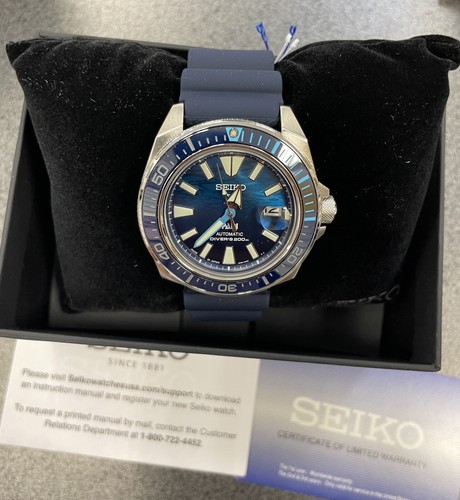 Pre-owned Seiko Automatic Prospex Samurai Scuba Special Edition Padi Watch Srpj93
