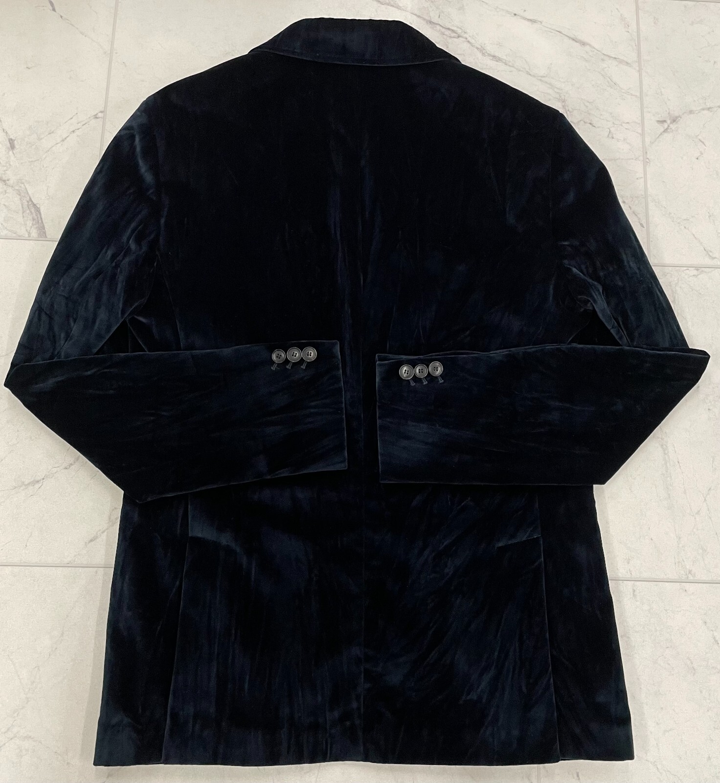 Pre-owned John Varvatos $1498  Velvet Blazer In Sapphire Size: 56 In Blue