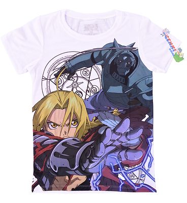 ** Легальная ** Аутентичная футболка Fullmetal Alchemist Ed and Al Brother Juniors #59602