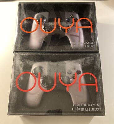 NEW Open Box Ouya Game System Controller x2 Lot Rare