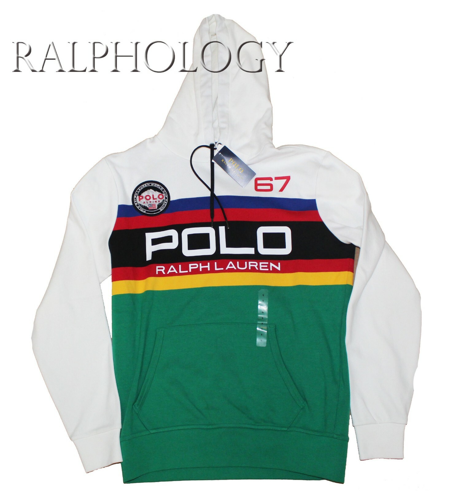 Polo Ralph Lauren Alpine Racer Double Knit Color Block RL 67 Sweatshirt  Hoodie | eBay