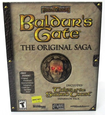 New Sealed PC CD-Rom Baldur's Gate The Original Saga 1999 Big Box