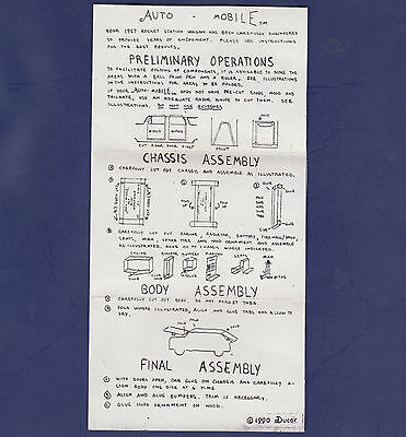 AUTO-MOBILE 1957 ROCKET STATION WAGON PAPER MODEL KIT (#33 IN EXPERIMENTAL RUN)