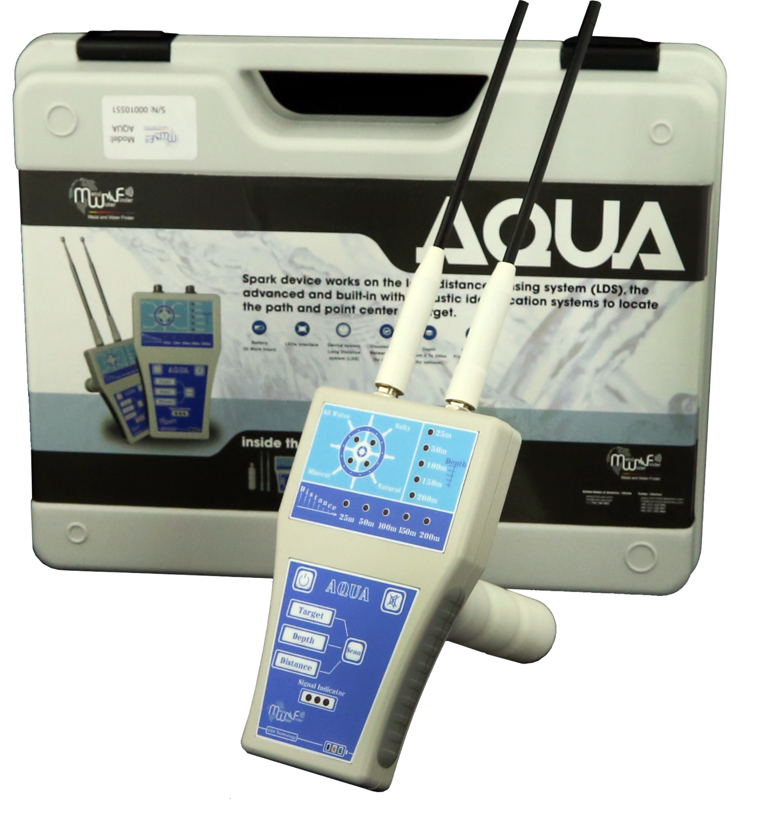Купить Металлодетектор MWF Aqua Long Detector Профессиональный геолокатор  для поиска подземных вод, цена 244 990 руб — (185803819776), США
