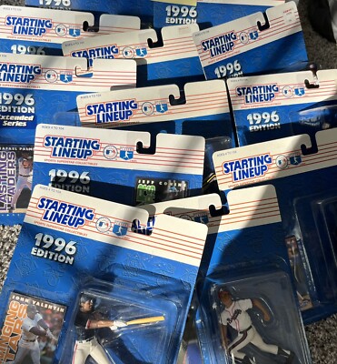 Starting Lineup 1996 Edition Lot Of 12, MLB Players Figures & Cards See Descript