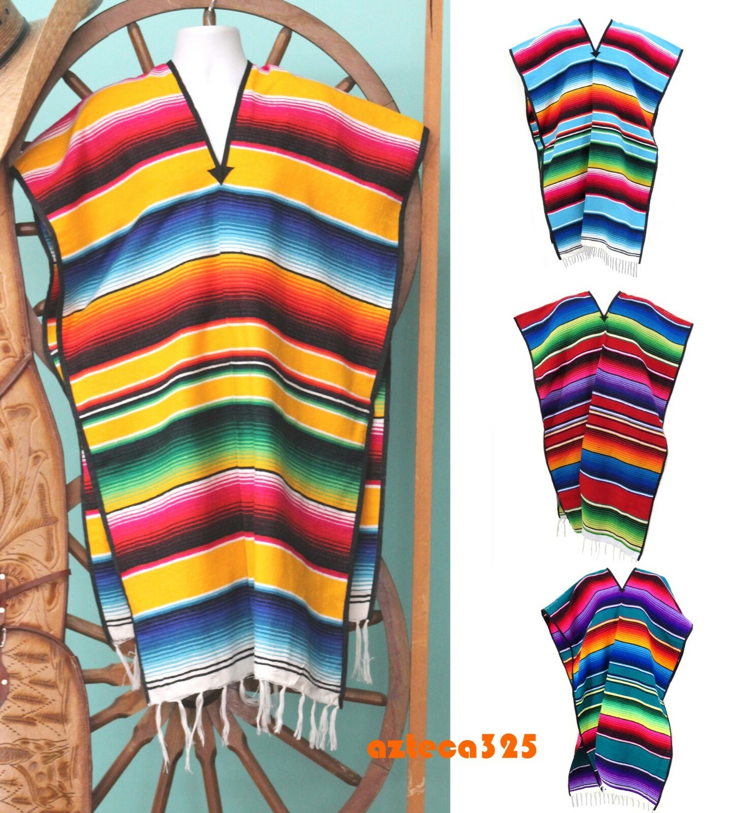トップス Mexipa voilesucker maxican maxi poncho Amazon.com: TRAD3 MX Authentic Mexican Ponchos Sarapes