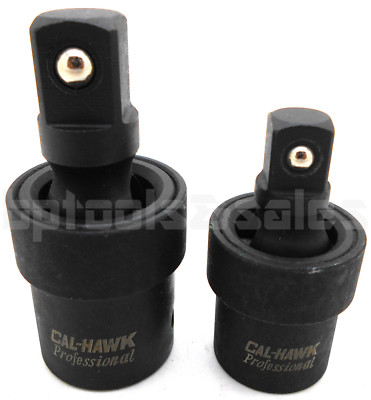 2pc Universal Impact Joint Set 3/8'' & 1/2'' DR. CR-MO Ball Type Swivel Socket