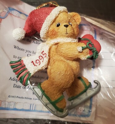 Cherished Teddies ENESCO 1995 Ornaments Gary / Certificate of Adoption 3'' NIB