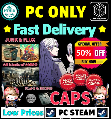  PC - Caps/Junk/Flux/Ammo/Plan/Power Armor/Caps/Fast Delivery  A Very Nice Game-