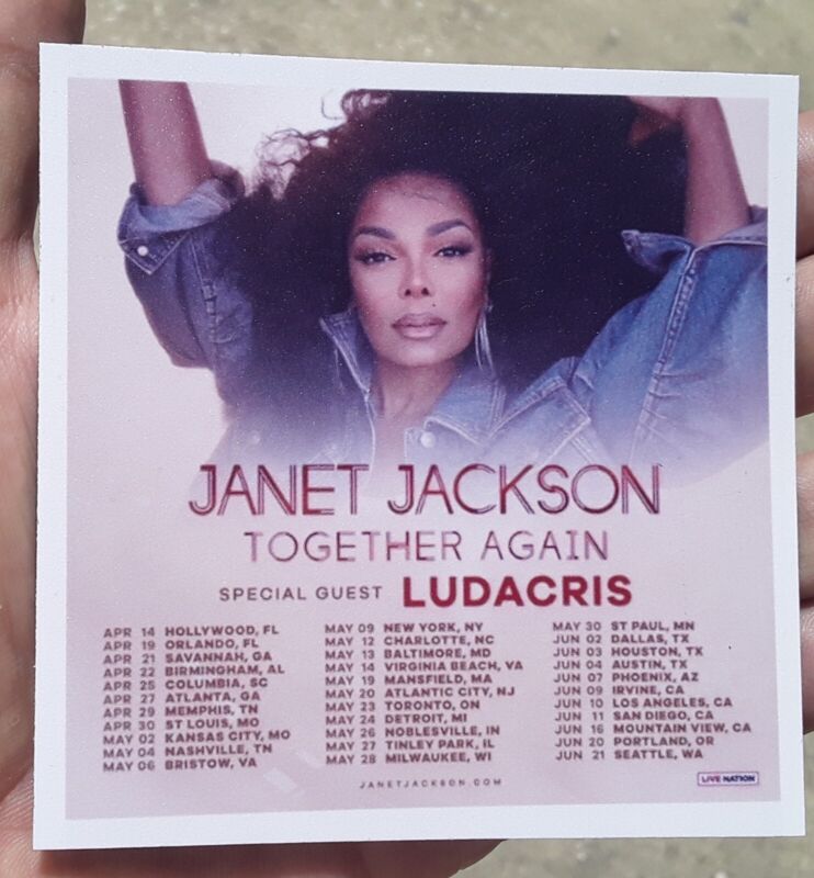 Janet Jackson 2023 TOUR promo Magnet W/Dates