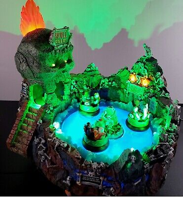 Lemax Spooky Town SKULL RIVER Halloween Skeleton Carnival Haunted House Animated
