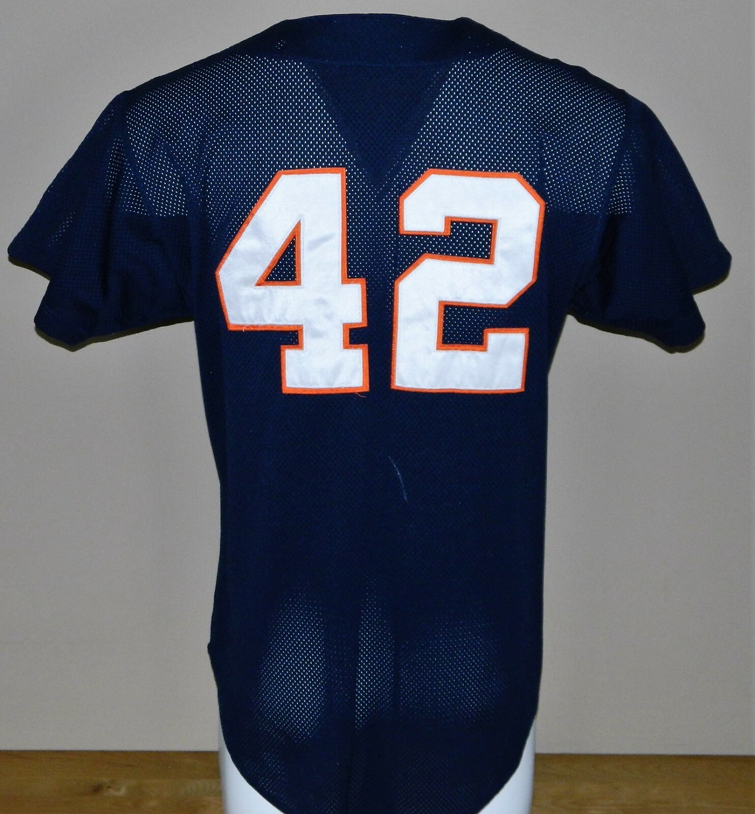 1995 Skeeter Barnes Game Worn Detroit Tigers BP Jersey #42 - Russell Size 44