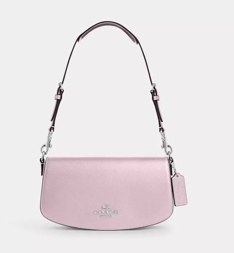 美品✨Coach Accessory Pouch Leather Pink Coach Pink Accessory Pouch 13x6in Used Genuine Leather | eBay