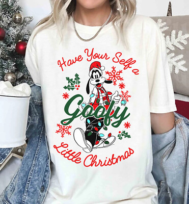 Disney Mickey And Friends Christmas Lights Goofy Unisex Adult Kid Shirt 040915